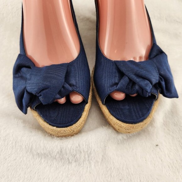 Naturalizer Womens Size 9.5 Bettina Peep-Toe Slingback Wedge Espadrille 228 - Picture 3 of 10